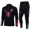 FC Bayern Munich Quarter Zip Ensemble Sweat d'Entraînement 2023-24 Noire Pour Homme